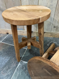 Houten ronde kruk
