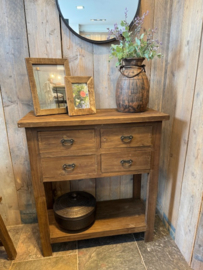 Teak kastje met 4 lades