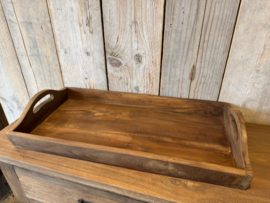 Houten dienblad met handgrepen