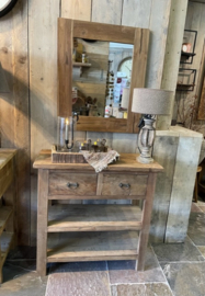 Teak sidetable met lade en onderplank