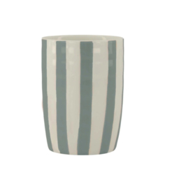 Zusss koffiemok streep grijs / blauw