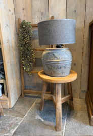 Houten  kruk rond