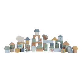 Little Dutch Bouw blokken in ton Blauw - Roze of Groen