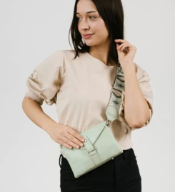 Schoudertasje met brede strap - Div kleuren