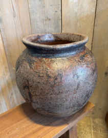 Mooie ronde pot Brown
