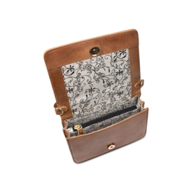 Bag2Bag leren tasje Berlin Cognac Gold