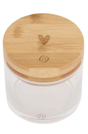 Zusss Glazen potje met houten deksel