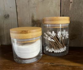 Zusss Glazen potje met houten deksel