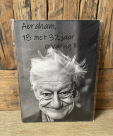 Tekstbordje Abraham