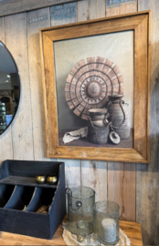 Schilderij  met houten lijst