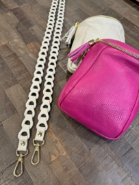 Leren gevlochten Strap  / telefoonkoord