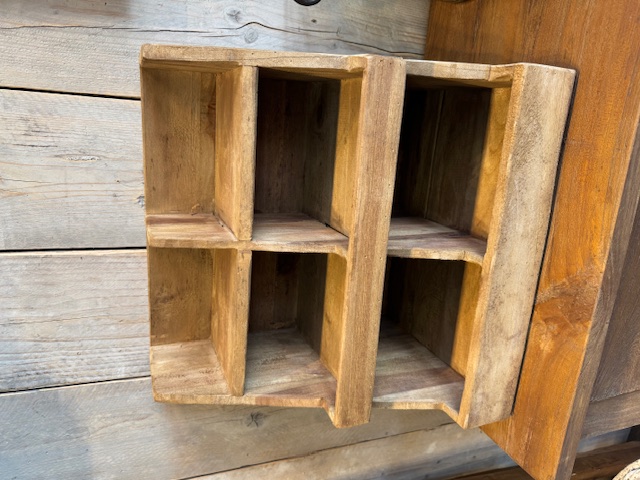 Houten gruttersbak 6 vakken