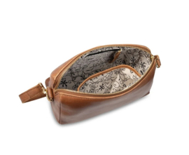 Bag2Bag tasje Nice Cognac / zilver