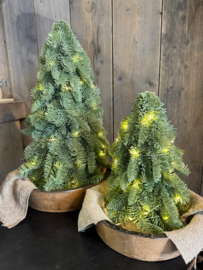 Nobilis kunst kerstboom met verlichting (3 maten)