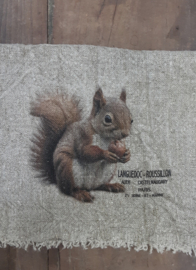 Shabbydoek met gekleurde eekhoorn