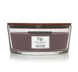 Woodwick Ellipse  candle Suede & Sandalwood