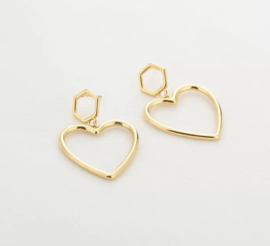 Oorbellen hart goud