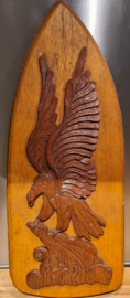 Decoratie plaat vogel 49 x 20 cm hout