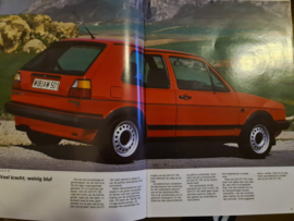 Volkswagen Golf GTI en GTI 16V folder bj 1-1987 met technische gegevens lijst