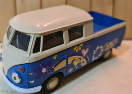 Volkswagen T1 Pick.up.doka.Welly  Blauw wit