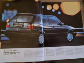 Volkswagen Golf 2 GTI 16 V bj 1-1990 duitse folder met technische gegevens lijst