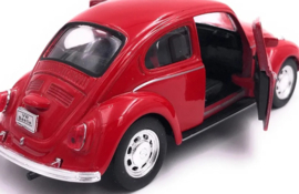 Volkswagen Kever rood merk Welly 1 op 34