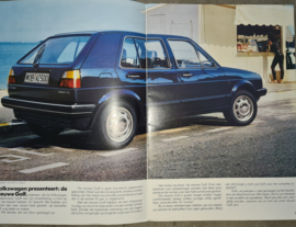Folder Volkswagen De Nieuwe Golf 8-1983 mk 2 introduktie