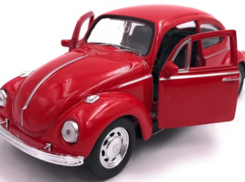 Volkswagen Kever rood merk Welly 1 op 34