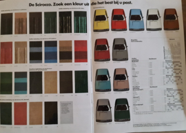 Volkswagen Scirocco 1 folder 1-1979 compleet met technische gegevens lijst en prijslijst