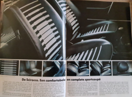 Volkswagen Scirocco 1 folder 1-1979 compleet met technische gegevens lijst en prijslijst