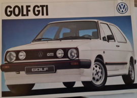 Volkswagen golf 2 GTI flyer origineel 1984