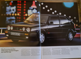 Volkswagen Golf 2 GTI 16 V bj 1-1990 duitse folder met technische gegevens lijst