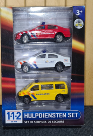 Cadeau set van 112 Hulpdiemseten 3 auto's