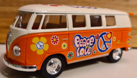 Volkswagen T1 Hippie Bus oranje merk Kinsmart  schaal 1 op 32