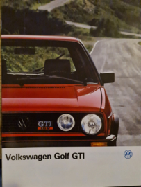 Volkswagen Golf GTI en GTI 16V folder bj 1-1987 met technische gegevens lijst