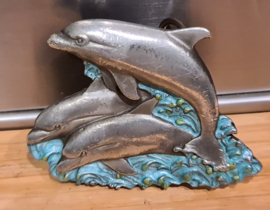 Gesp dolfijnen 8 x 6 cm
