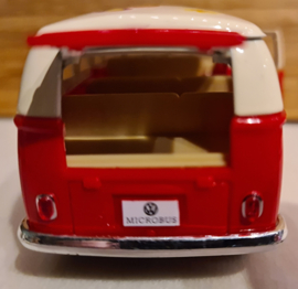Volkswagen T1  Hippie Bus rood merk Kinsmart  schaal 1 op 32