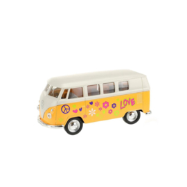 Volkswagen T1 Hippy bus Combi mer Welly schaal 1 op 34 geel wit