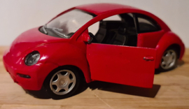 Volkswagen New Beetle rood schaal  1 op 34 met frictie motor