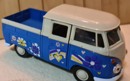 Volkswagen T1 Pick.up.doka.Welly  Blauw wit