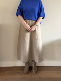 Damesrok linnen zand