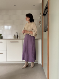 Damesrok linnen paars