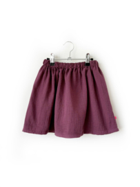 Rokje mousseline aubergine