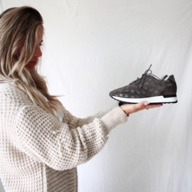 Sadie Stars jogger in 'Carbon' suede