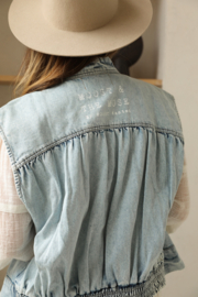 Demy gilet in 'Washed Denim'