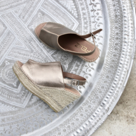 Lynn sleehak espadrille in metallic 'Bronzo'