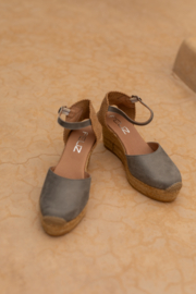 Kenza Metal espadrilles in 'Tin'