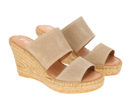 Liv Twist banden espadrille in 'Almond'