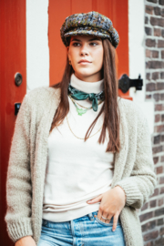 Newsboy cap in 'Green boucle'