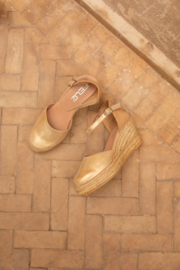 Kenza Metal espadrilles in 'Gold'